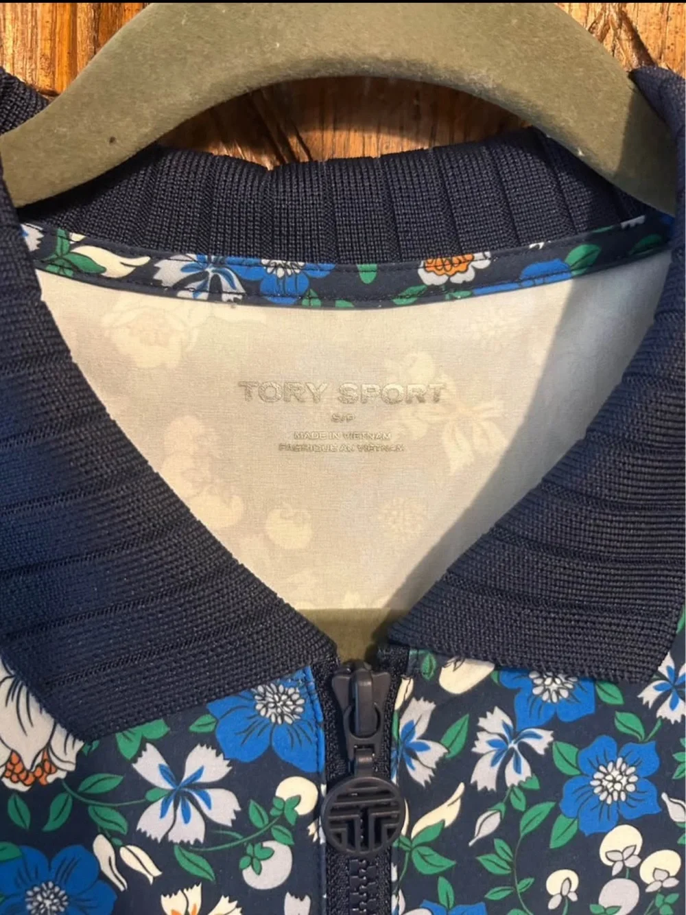 Tory Burch Blue Floral Polo Pleated Mini Dress